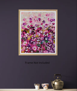 Garden Rhapsody #2 - Expressive Abstract Floral Landscape