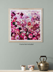 Crimson Blooms - Vibrant Floral Landscape