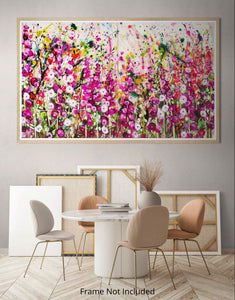 Petal Hullabaloo – Large Expressionist Floral Painting
