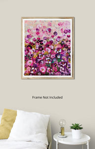 Garden Rhapsody #2 - Expressive Abstract Floral Landscape