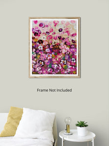 Garden Rhapsody #1 - Expressive Abstract Floral Landscape