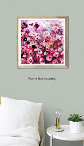 Crimson Blooms - Vibrant Floral Landscape