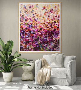 Bloomlight - Vibrant Abstract Floral Painting in Warm Tones