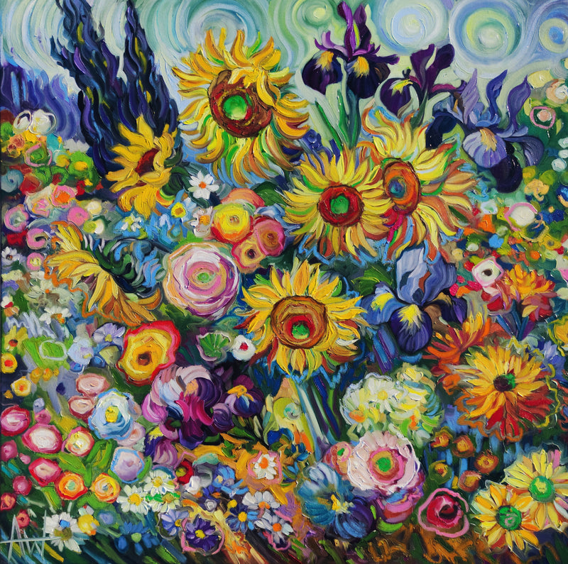 Van Gogh Garden Blooms – Angie Wright Art
