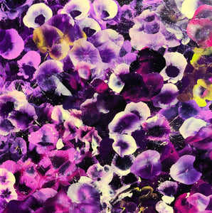 紫罗兰漂流 - 抽象绣球花绘画
