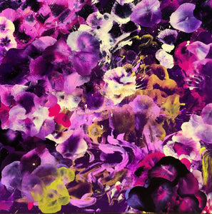 紫罗兰漂流 - 抽象绣球花绘画