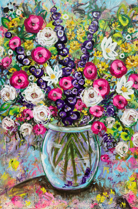 Viva La Flora – Vibrant Contemporary Floral Painting