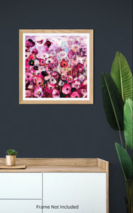 Crimson Blooms - Vibrant Floral Landscape
