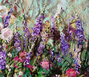 Foxglove Serenade – Large Expressive Floral Abstract
