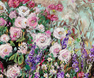 Foxglove Serenade – Large Expressive Floral Abstract