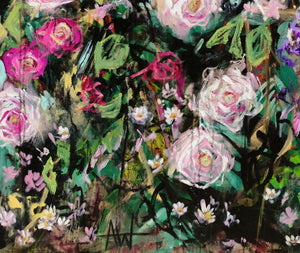 Foxglove Serenade – Large Expressive Floral Abstract