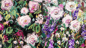 Foxglove Serenade – Large Expressive Floral Abstract