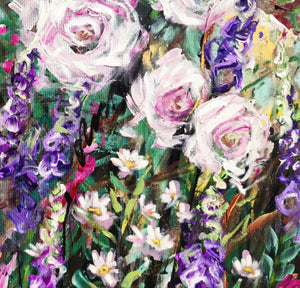 Foxglove Serenade – Large Expressive Floral Abstract
