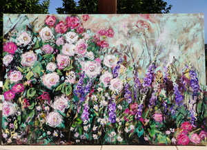 Foxglove Serenade – Large Expressive Floral Abstract