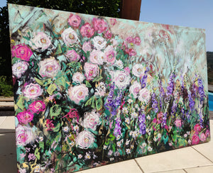 Foxglove Serenade – Large Expressive Floral Abstract