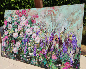 Foxglove Serenade – Large Expressive Floral Abstract