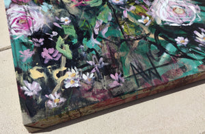 Foxglove Serenade – Large Expressive Floral Abstract