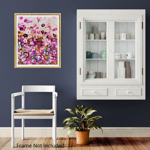 Garden Rhapsody #1 - Expressive Abstract Floral Landscape