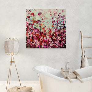花卉节 – 粉色抽象花卉画