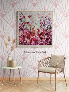花卉节 – 粉色抽象花卉画