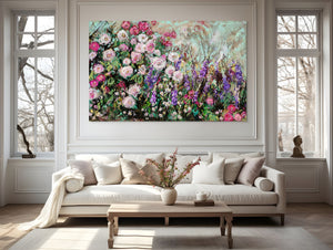 Foxglove Serenade – Large Expressive Floral Abstract