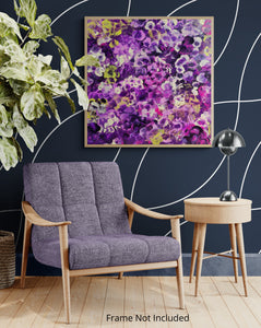 Violet Drift - Abstract Hydrangea Floral Painting
