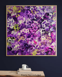 Violet Drift - Abstract Hydrangea Floral Painting