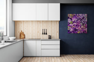 Violet Drift - Abstract Hydrangea Floral Painting
