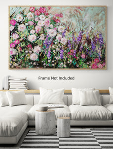 Foxglove Serenade – Large Expressive Floral Abstract