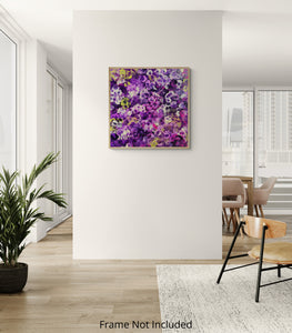 Violet Drift - Abstract Hydrangea Floral Painting
