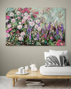 Foxglove Serenade – Large Expressive Floral Abstract