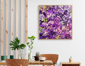 Violet Drift - Abstract Hydrangea Floral Painting