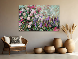 Foxglove Serenade – Large Expressive Floral Abstract
