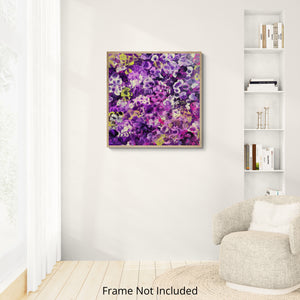 Violet Drift - Abstract Hydrangea Floral Painting