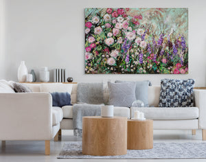 Foxglove Serenade – Large Expressive Floral Abstract