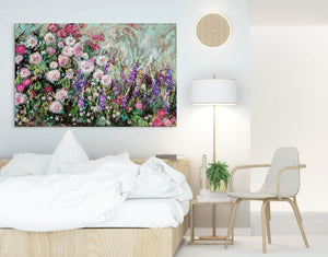 Foxglove Serenade – Large Expressive Floral Abstract