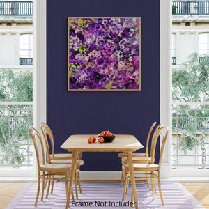 Violet Drift - Abstract Hydrangea Floral Painting