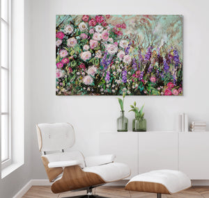 Foxglove Serenade – Large Expressive Floral Abstract