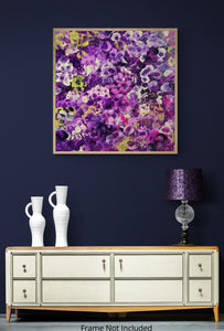 Violet Drift - Abstract Hydrangea Floral Painting