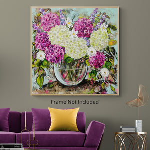 Pink and White Hydrangea Blooms
