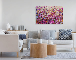 Petals on a Spring Zephyr – Abstract Floral Oil Landscape