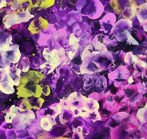 Violet Drift - Abstract Hydrangea Floral Painting
