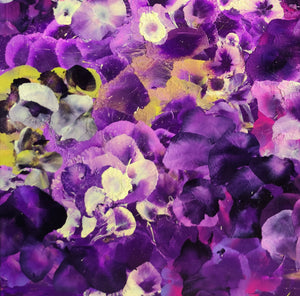 Violet Drift - Abstract Hydrangea Floral Painting
