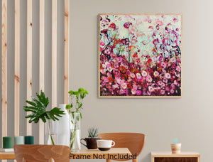 花卉节 – 粉色抽象花卉画