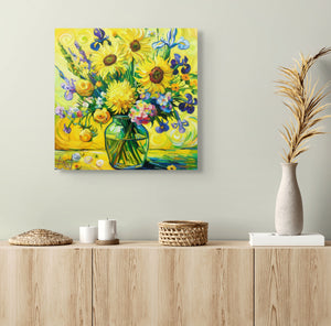 Sonnenstrahl-Bouquet - Gelbes Blumenbild
