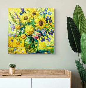 Sonnenstrahl-Bouquet - Gelbes Blumenbild