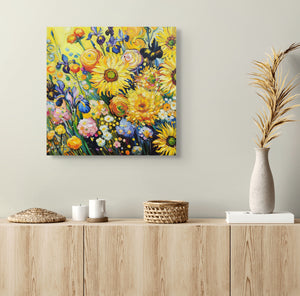Sunshine Rush - Sonnenblumen-Gemälde