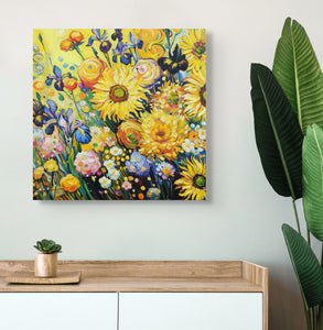 Sunshine Rush - Sonnenblumen-Gemälde