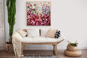 花卉节 – 粉色抽象花卉画