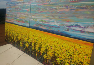 Arcadia - Large painting on two panels